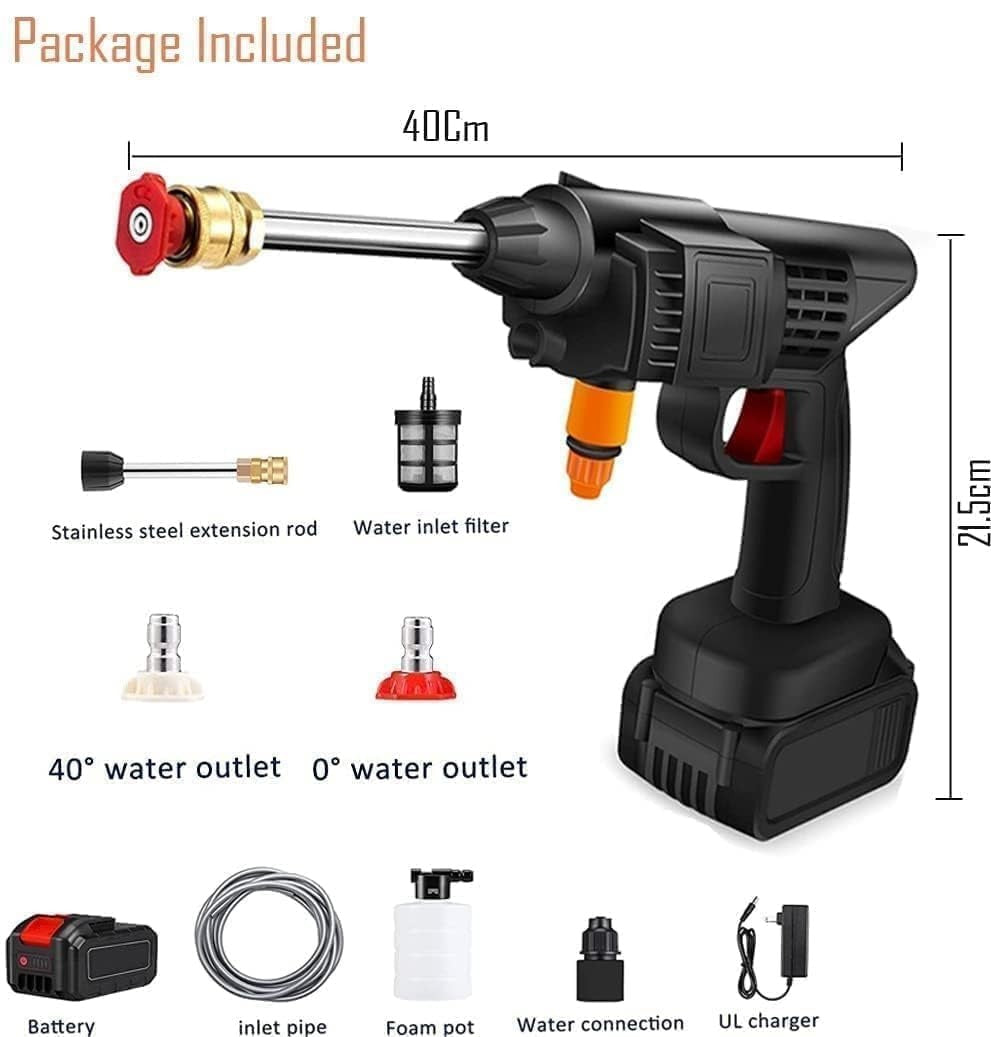 Car Washer High Pressure Gun Rechargeable 48V (Double Battery)